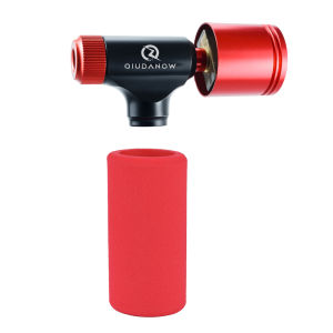 Bicycle CO2 Pump Mini Portable Hand Cycling Fast Tire Pump with Pressure Gauge for MTG Road Bike fits Schrader Presta Valves