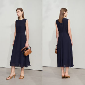 AMII | New Pure Color Commuter Midi Dress
