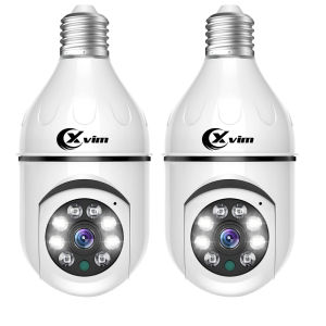 Camera Bóng Đèn Không Dây XVIM Wifi E27 Gói 2 Chiếc Camera An Ninh Trong Nhà 2K HD Với Chức Năng Xoay 360 Độ Âm Thanh Đèn Trắng Lắp Vào Ổ Cắm