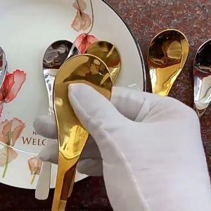 Stainless Steel Korea Soup Spoons Home Kitchen Ladle Capacity Gold Silver Mirror Polished Flatware For Coffee Tableware