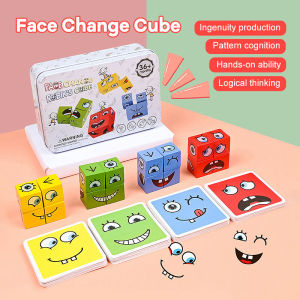 Face Changing Rubiks Cube Expression Magic Change Building Blocks Childrens Thinking Early Education Puzzle Board Game