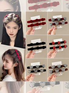 Princess Style Hair Comb Womens Autumn Winter Side Texture Bangs One Word High Hairline Hair Clip Female Hair Accessories
