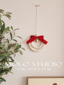 New Year Blessing Pure Copper Bell Wall Decoration Festive Wedding Room Decor Small Hanging Ornament Doorbell Wall Shoot Props