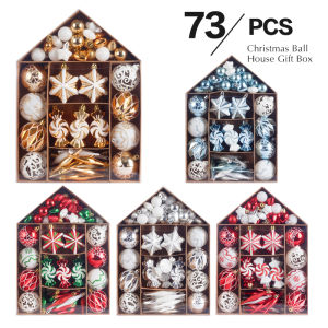  73 Pcs Christmas Ball Ornaments Christmas Ball Shatterproof Hanging Ornament Decorations for Christmas Tree