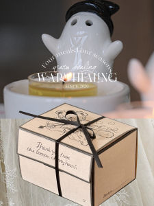 เทียนหอมกลิ่นผีสีบล็อก ฐานเทียนกลิ่นหอมสำหรับตกแต่งบ้าน วัสดุเซรามิก แหล่งกำเนิดจีนแผ่นดินใหญ่ สำหรับวันฮาโลวีนและคริสต์มาส