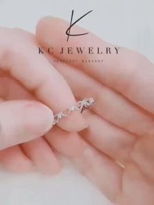 KC Jewelry Sparkling Love Heart S925 Silver Ring with Diamond Accents