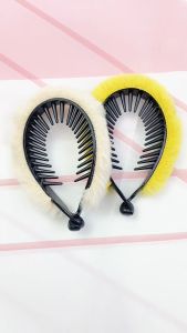 Jepit Rambut Bulu Halus Jedai Ekor Kuda Bahan Bulu Lembut Aksesoris Rambut Hadiah Anak Perempuan Jepit Rambut Ekor Kuda Tinggi Murah HHG