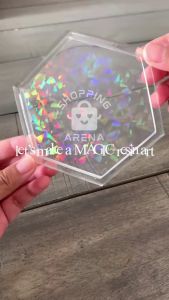 Cetakan Resin Coaster Hologram Mold Bentuk Bulat Kotak Persegi Hexagonal Bunga Hati Love Flower Bahan Silicone Karet Silikon Lentur Elastis Molor Anti Lengket DIY Kerajinan Tatakan Nampan Alas Piring Gelas Reusable Murah Silicon Shopping Arena Malang