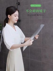 DIY 4PCS HD Mirror Wall Sticker: Modern Minimalist Decor