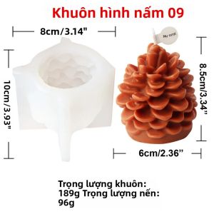 Khuôn Làm Nến Silicon Giáng Sinh Hình Quả Thông Quả Trứng Cây Tuyết Tùng Tự Làm Nến Thơm Trang Trí Nhà Cửa Dụng Cụ Làm Bánh
