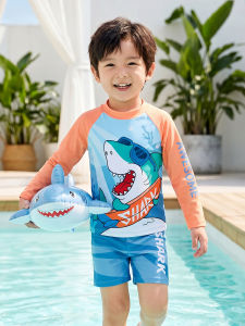 CHUXIU | Long Sleeve Sunscreen & Quick-Dry Boys Swimwear Set