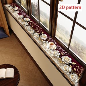 VIKAMA European Vintage-Style Long Window Sill Mat | Decorative Window Sill Mat | Durable and Scratch-Resistant Window Sill Mat