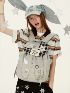 VANWALK | Cute Bunny Ear Flip Cover Backpack