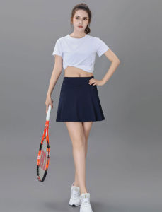 New Sports Tennis Skirts Badminton Golf Skort Skirt for Women Pleated Mini Skirt Quick Dry Running Skorts with Pocket