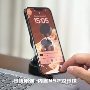 ที่วางโทรศัพท์มือถือแบบดูดสูญญากาศบนูเดสก์ท็อปแบบ ใหม่ ถ้วยดูดูแม่เหล็กแบบดูด MagSafe ชั้นวางแบบพับเก็บ ได้พกพา หน้าจอรถยนต์ ผนังบ้าน ห้องน้ำ กลางแจ้ง เซลฟี่