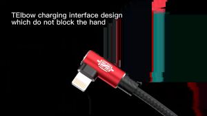 BASEUS MVP ELBOW USB Braided Charger Data Sync Cable For All Lightning iPhone Charging Cable