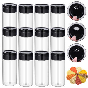 10/1PCS Clear Spices Bottle Salt Pepper Shakers Plastic Barbecue Seasoning Jars Adjustable Aperture Seasoning Bottle for Household Storage Can