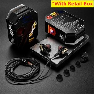 QKZ | QKZ CK8 3.5MM In Ear 4D Copper Driver HiFi Wired Earphone Sport Headphone Bass Stereo Headset With Mic Impostos Inclusos