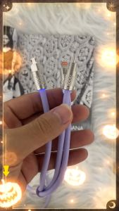 Cáp Sạc Nhanh Bản To 120W Dây Silicon Dài 1.2M 3 đầu sach đa năng tiện dụng dùng cho mọi loại máy