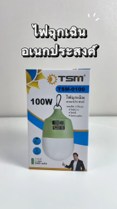 หลอดไฟพกพา LED รุ่น TSM-0100 แสงขาว กำลังไฟ 100W มีห่วงสำหรับคล้อง พกพาง่าย มาพร้อมสายชาร์จ Type-C