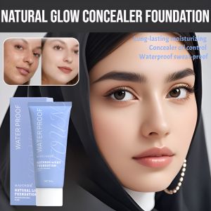 Natural Glow Waterproof Concealer Foundation Full Concealer Foundation Liquid Oil Control Moisturizing Long Lasting Brightening BB Cream