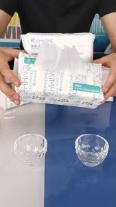 60 Sheets Cotton Soft Towel Plant Fiber Thick Absorbent No Fluorescent Dry & Wet Use Baby & Sensitive Skin Friendly