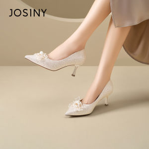 Josiny | Pointed Toe Comfortable High Heels Womens Summer New Bridal Shoes