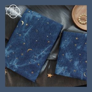 Real Me Midsummer Night Sky Star Moon Handmade Cloth Book Clothes Starry Sky Journal Book A5a6 Diary Notepad Gift