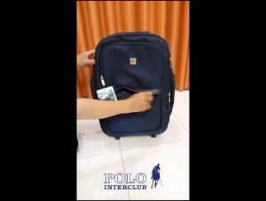 Tas Ransel Troli Laptop Waterproof 19\" Troli Polo Interclub