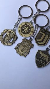 Aksesoris Keychain Club Sepakbola AC MILAN Bahan Logam Dan Alloy