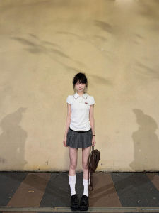 Váy Ngắn Chữ a Kẻ Caro Cạp Cao Phong Cách Cổ Điển Cho Nữ Mùa Hè Váy Ngắn Đa Năng Che Mông Tôn Dáng Bằng Vải Polyester