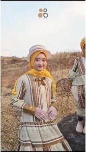Sarimbit Keluarga Damar Wulan Mustard - Baju Couple Gamis Koko Nubua