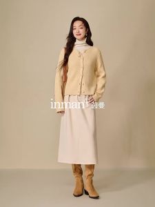 INMAN | Áo Cardigan Ngắn Có Thêu Hoa Dành cho Mùa Thu