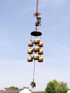 Tranh Treo Đồng Niu Qi Trang Trí Cửa Nhà Trang Trí Cửa Hàng Trang Trí Nhà Phong Cách Dân Tộc Thu Hút Tài Lộc Trang Trí Treo Gió Bằng Đồng Nguyên Chất