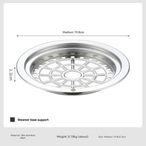 Campingmoon | CAMPINGMOON S363-DT Medium Size Steamer Base 304 Stainless Steel Portable Cooking Base for Home And Camping