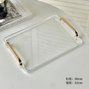 Luxurious Rectangular Plastic Tray High End Feels Home Use Tea Cup Serving Dish Macaron Colors Nordic Style Universal Plate