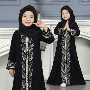 Gamis Abaya Turkey Anak Hitam Mumtaz Bordir Kids Muslim Syari Anak Model Terbaru 2022 Perempuan Cewek Muslimah Anak 12 Tahun Abaya Couple Ibu dan Anak Ym deFashion