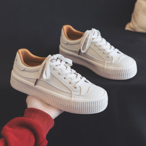 Giày Trắng Cảm Giác Cao Cấp Mẫu Bán Chạy Mùa Xuân Giày Nữ Giày Trượt Ván Thể Thao Thường Ngày Dành Cho Ít Người Mặt Da Đế Dày Xốp Mẫu Mới 2024