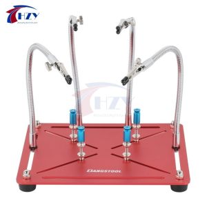 HZY Soldering Third Hand Set with Base Flexible Arms PCB Holder Fixtute Circuit Board Electronic Repair Platform Soldering Tool
