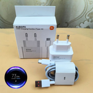 Xiaomi Poco M7 M6 Plus 33W Turbo Charger Set EU Fast Charge Adapter 6A Type C Cable For Mi 10 10T 11 9 CC9 Pro POCO C85 Redmi 15