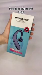 Headset Single Bluetooth Wireless V5.0 S109 Business Nirkabel Dengan Mikrofon Kontrol Kebisingan