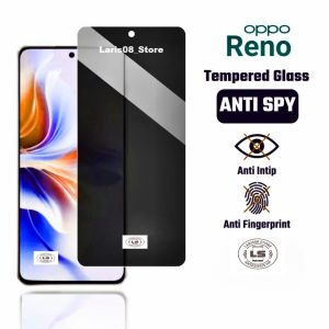 Tempered Glass Anti Spy Oppo Reno 13/13 5F 13F/13F 5G 13F 4G 12F 5G 12F 11F 5G Pelindung Layar Antigores/Tg Anti Privacy/Intip/Kepo