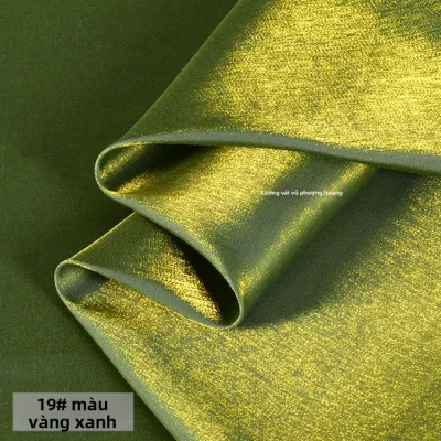Vải Lụa Satin Thủy Tinh Màu Vàng Xanh Lá Cây Lụa Cotton Lụa Lụa Satin Lấp Lánh Màu Sắc Pha Trộn Quần Áo Vải