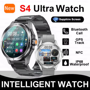 2025 New S4 Ultra Outdoor Sport Smart Watch Men AMOLED HD Screen NFC GPS Compass Heart rate Waterproof Bluetooth Call SmartWatch