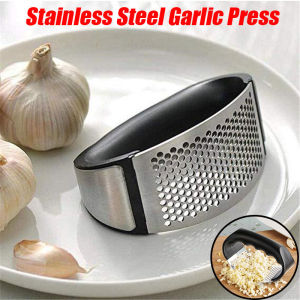 Chopper Stainless Steel Garlic Press Rocker Roller Slicer for Ginger Nuts Multi-function Manual Garlic Press