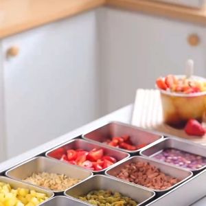 10in1 stainless steel kitchen food storage container for food business fresh keeping box with lid food keepers with cover seasoning storage spice organizer cabinet japanese tray with cover food warmer buffet food storage fridge stainless lunch box