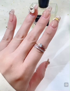 GLAMOR✨ แหวนหัวใจพร้อมเพชร 925 Sterling Silver ดีไซน์หรูหรา