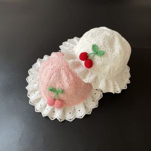 Baby Hat Spring and Autumn New Pure Cotton Baby Girl Princess Hat Lace Bucket Hat Sun Protection Cute Bucket Hat
