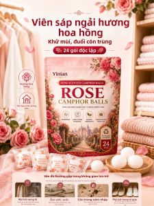 Yinian | Rose Scented Non-Camphor Moisture Mold Proofing Deodorizing Insect Repellent Sachet