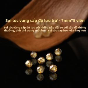 HONGLIANGYUAN | Hạt Pha Lê Vàng Thiên Nhiên Thật 8A cho DIY Lắc Tay